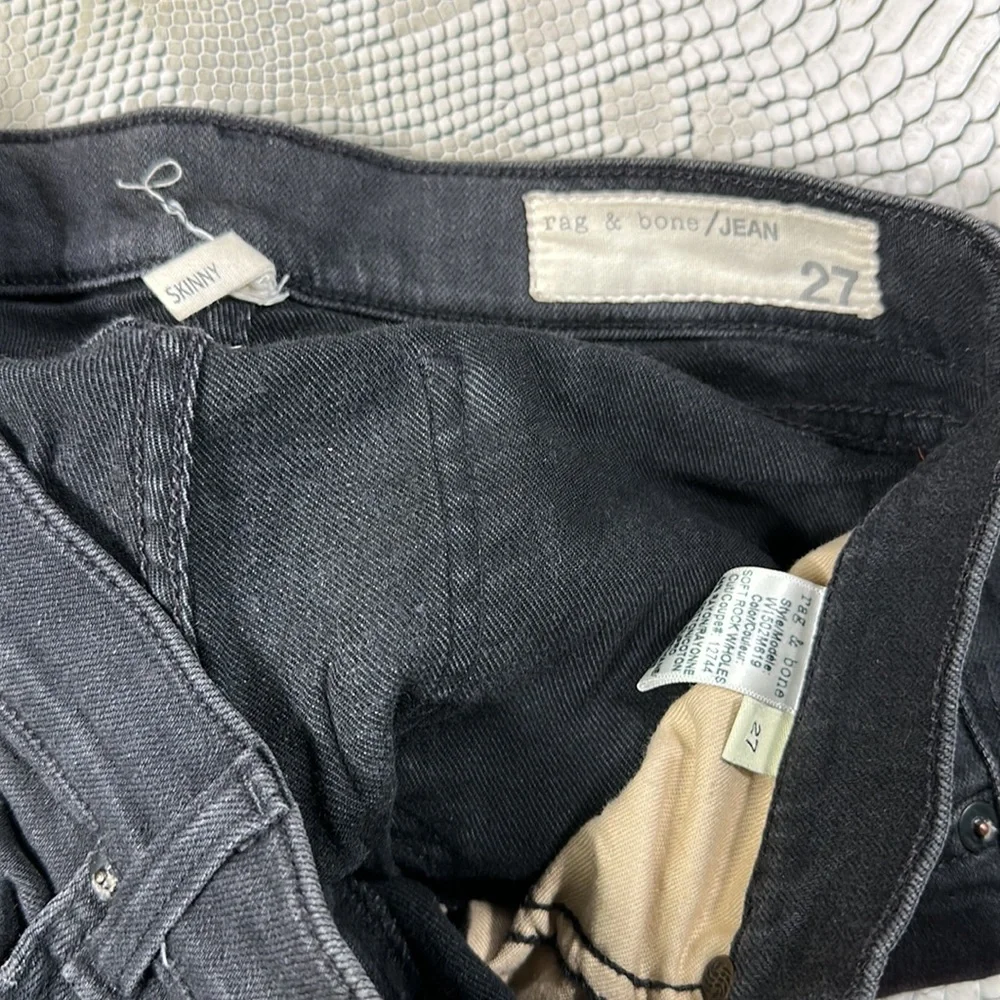 Rag and bone black super soft distressed skinny jeans - Picture 6 of 6